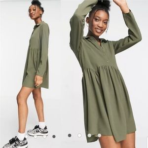 ASOS I NWT Smock Mini Button Shirt Dress